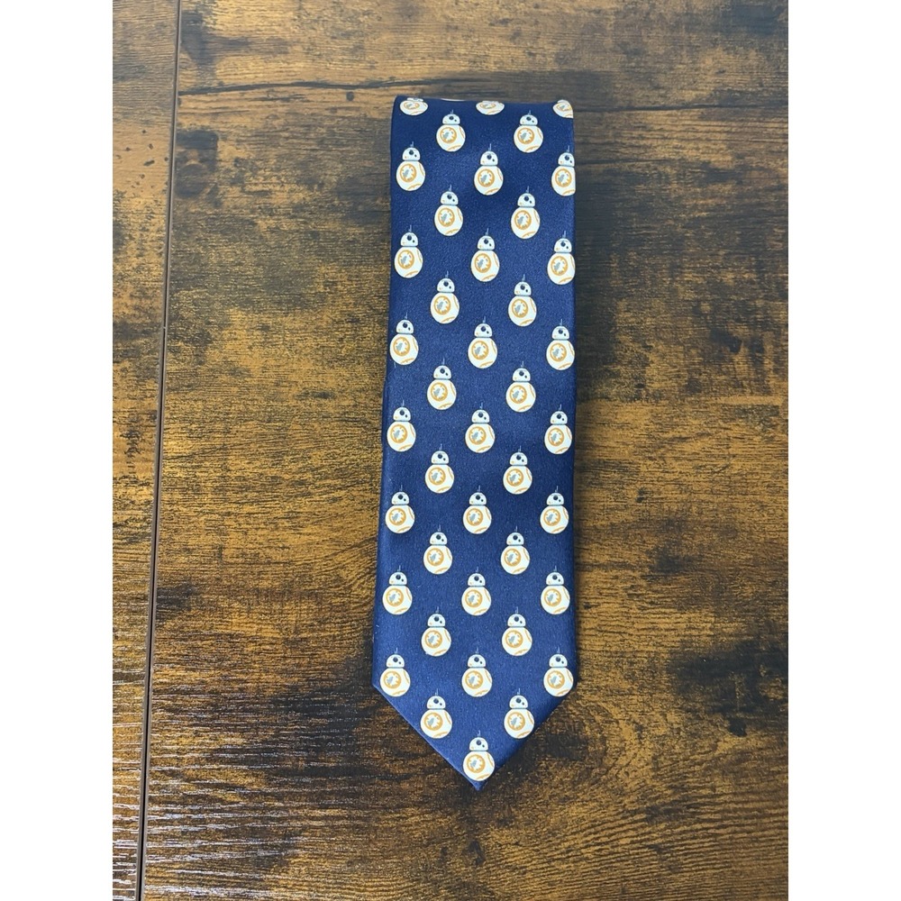 Star Wars BB-8 Men's Necktie 60" Navy Blue Robot Novelty‎ Movie Tie LFL